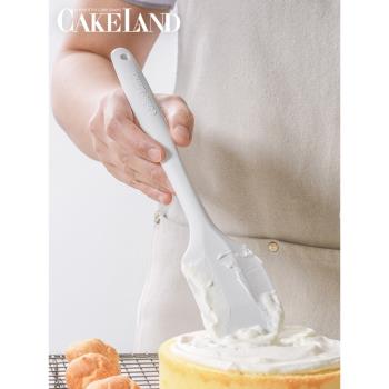 刮刀日本進口cakeland耐高溫硅膠烘焙工具一體式蛋糕刮板奶油抹刀