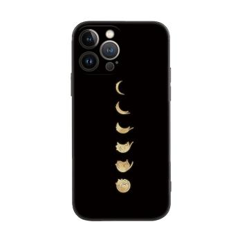 個性簡約可愛貓咪月食磨砂適用iPhone13蘋果12ProMAX手機殼11/SE3