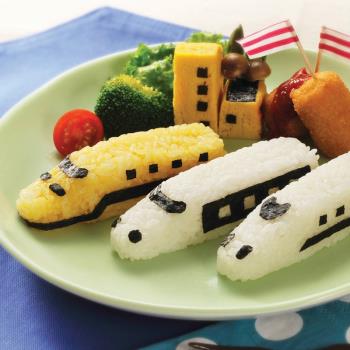 小火車寶寶飯團模具高鐵壽司車米飯造型模型套裝帶海苔壓模表情器