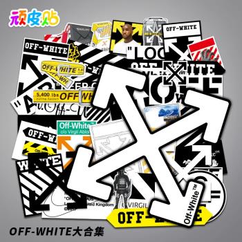 【合集】歐美潮牌OFF筆記本電腦行李箱貼紙個性滑板吉他貼防水