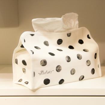 小七布藝ins同款家用北歐紙巾盒創意客廳簡約抽紙盒紙巾包收納