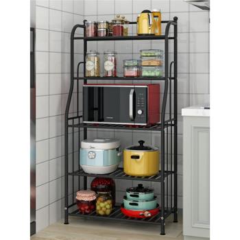 廚房置物架多功能儲物柜收納烤箱微波爐架子簡易貨架多層落地小型