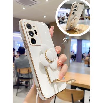 適用三星Note10+手機殼風車拉桿支架Note20Ultra全包邊防摔GalaxyNote10pro矽膠軟殼女新款Note9高階感創意