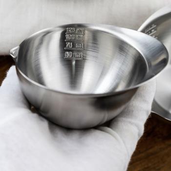 麥可廚304不銹鋼烘培迷你小碗刻度碗量杯料理小碗導流嘴調料碗