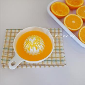 日本進口檸檬橙子榨汁器手動壓汁器橙汁壓榨器榨汁機原榨果汁塑料