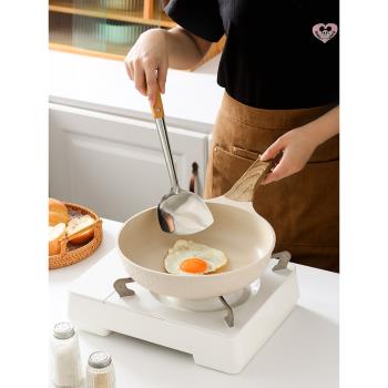 日式廚具套裝不銹鋼鍋鏟漏勺家用廚房炒菜鏟子飯勺子炒勺加厚掛架