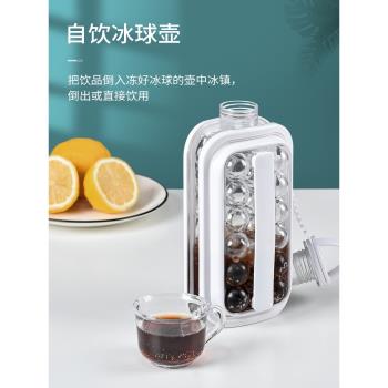 制冰水壺凍冰塊模具製冰儲冰二合一矽膠密封冰格壺網紅神器圓形