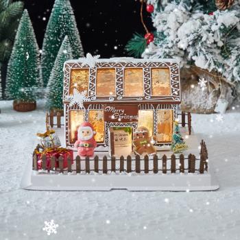 新款圣誕姜餅屋模具透明玻璃房diy小房子模型不銹鋼屋子磨具