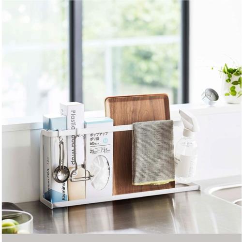 日本山崎實業yamazaki廚房桌面置物架水槽臺面廚具砧板雜物收納架