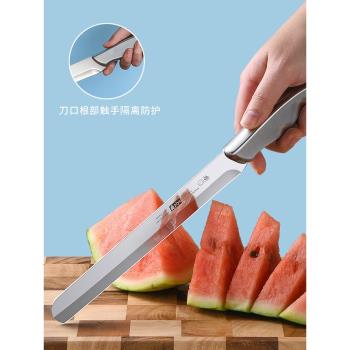 不銹鋼水果刀家用加長款一體瓜果刀水果店商用切西瓜宿舍用削皮刀