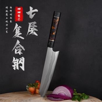 亞馬遜美國440C8寸廚刀日式牛刀切片三文魚刺身料理刀蔬菜水果刀