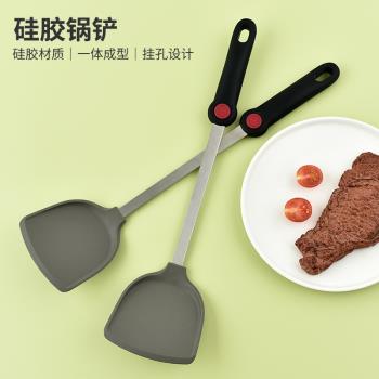 矽膠鍋鏟紅點廚具食品級不銹鋼手柄耐高溫密鏟不粘鍋專用廚房用品