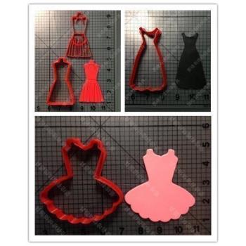 晚禮服裙子芭蕾舞裙3D立體餅干切模餅干模具翻糖蛋糕烘焙裝飾工具