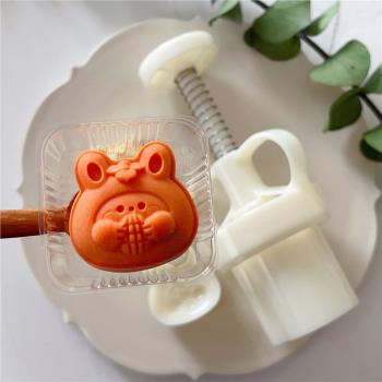 橡樹果子新年卡通小兔子迷你月餅模20g中式柿子花生立體綠豆糕模