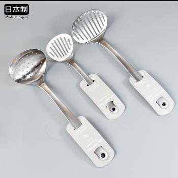 柳宗理鍋鏟漏勺日本進口不銹鋼湯勺不銹鋼煎鏟攪拌鏟斜鏟子叉口勺