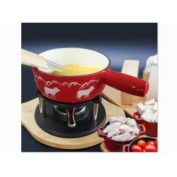 瑞士奶鍋鑄鐵琺瑯奶酪芝士小火鍋單人小火鍋搪瓷火鍋酒精爐餐廳