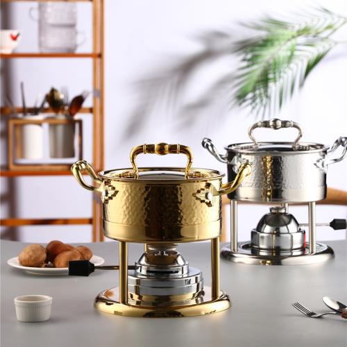 商用單人火鍋自助充氣小火鍋可調式燃氣火鍋爐不銹鋼自助一人一鍋