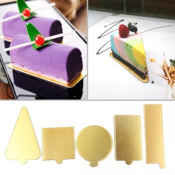 金牌慕斯金卡蛋糕底托蛋糕托蛋糕墊金色硬紙托三角正方長方形100