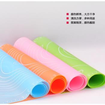 烘焙工具 大號矽膠揉麵墊 帶刻度耐高溫不沾防滑搟面墊