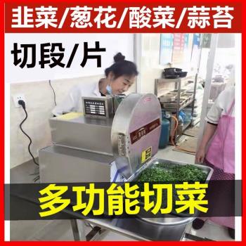 全自動多功能切菜機切片機商用切蔥花切韭菜切酸菜絲辣椒切段機