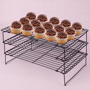 烘焙DIY器具40*25盒裝3層折疊可拆分餅干蛋糕面包冷卻架晾涼網