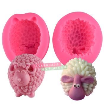 立體動物小羊手工皂模具小綿羊山羊模具甜品甜點慕斯蛋糕模具矽膠