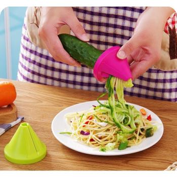 廚房多功能切絲器 創意螺旋削絲器 旋轉切絲器切菜刨絲器可印logo