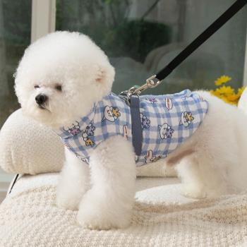 寵物衣服可牽引小狗狗戶外馬甲保暖秋冬裝貓咪泰迪比熊小型犬背心