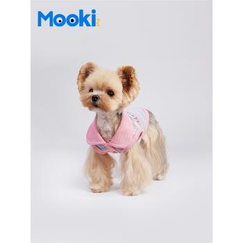 mookipet比熊狗狗衣服2023新款小型犬雪納瑞秋季寵物貓咪冬季背心