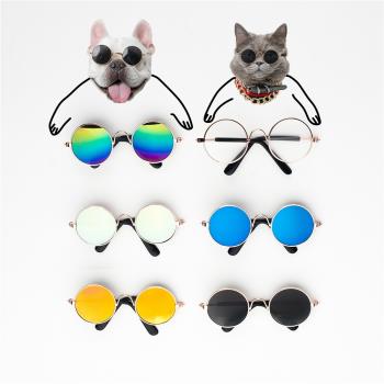貓咪眼鏡寵物貓搞怪狗狗太陽鏡拍照抖音網紅法斗泰迪比熊潮牌配飾