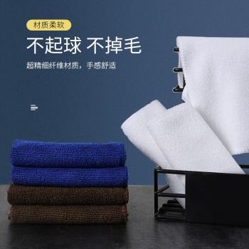 吧臺清潔抹布廚房餐廳毛巾專用小方巾吸水擦桌布白色咖啡色清洗布