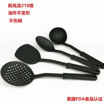廚房專用不粘鍋鏟湯勺煎蛋鏟打蛋器分餐勺尼龍鏟套裝廚具矽膠漏鏟