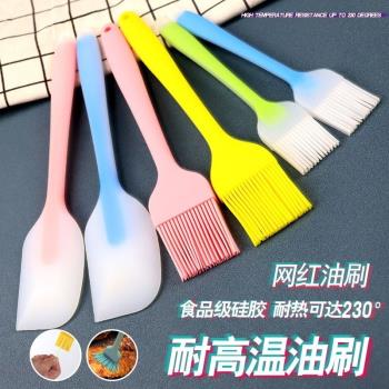油刷子廚房烙餅矽膠刷食用烘焙小刷子家用耐高溫油刷不掉毛燒烤刷