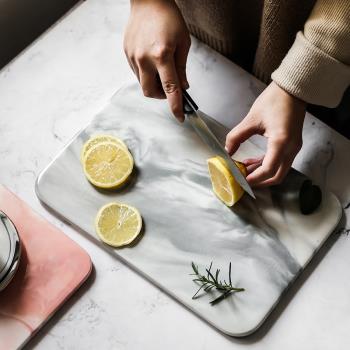 北歐大理石平板沾粘砧板切菜板家用抗菌防霉廚房水果案板刀板創意