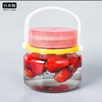 aderia日本進口青梅酒罐子密封罐泡菜酵素桶釀葡萄酒壇子玻璃瓶罐