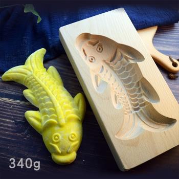 木質超大號立體鯉魚年糕花樣蒸饅頭家用面食糕點創意面魚烘焙模具