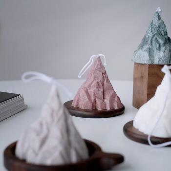 小紅書同款3d冰山蠟燭模具香薰diy硅膠手工材料自制山型蠟片雪山