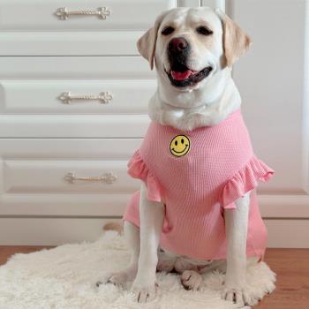 狗狗衣服大型犬薄款衣服拉布拉多金毛甜美衣服夏季無袖狗狗衣服