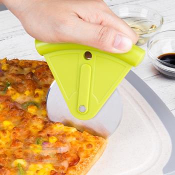 創意DIY烘培披薩刀滾刀不銹鋼切披薩專用刀滾刀商用家用烘培工具