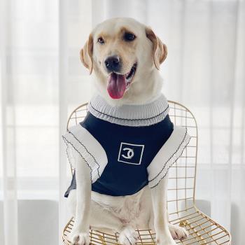 狗狗衣服大型犬潮牌薄款夏季衣服拉布拉多金毛小香風衣服網紅衣服