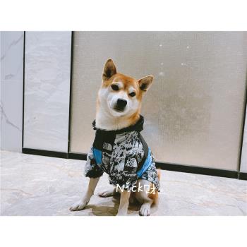 Nick財柴犬柯基法鬥潮牌防風防水小狗衣服保暖沖鋒衣狗狗寵物雨衣