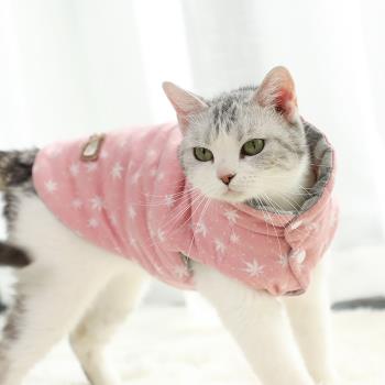 純棉貓衣服狗狗馬甲泰迪無袖冬季寵物貓咪防掉毛冬天保暖棉衣冬裝