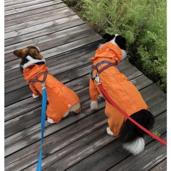 【日本大狗雨衣】活力四射寵物雨衣柯基杜賓邊境四腳全包雨衣防水