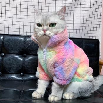 超好看！貓咪秋冬外套加厚保暖狗狗小型犬衣服可愛寵物英短貓衣服