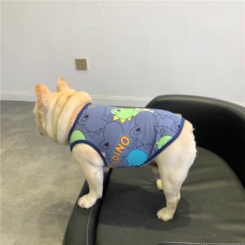 寵物狗狗夏季薄款背心 法國斗牛犬巴哥小型犬恐龍胖狗衣服