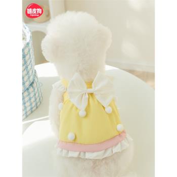 公主風小狗狗衣服夏季薄款泰迪比熊雪納瑞貓咪小型犬寵物夏天可愛
