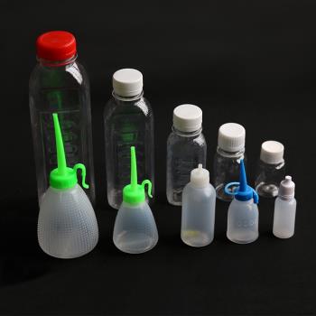 膠瓶壺油瓶壺塑料瓶酒精瓶液體瓶空瓶方形透明裝針頭尖嘴滴膠瓶ml