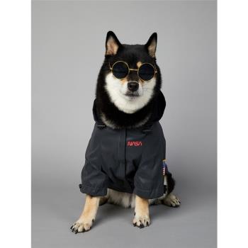 美國dogface潮牌防風防雨NASA反光宇航服大型犬雨衣狗寵物沖鋒衣
