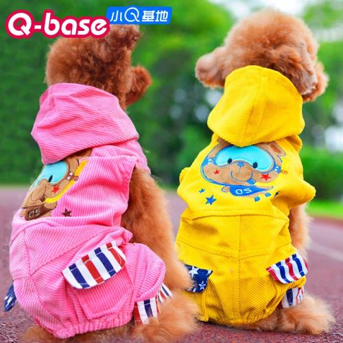 可愛叮叮熊寵物衣服燈芯絨狗狗衣服春秋裝泰迪衣服四腳衣