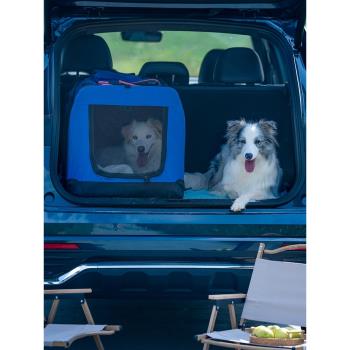 折疊車載狗籠大型犬便攜戶外旅行寵物透氣超大空間汽車後備箱籠子